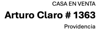 Venta Casa NO 5D 3B 2E 1B In&eacute;s de Su&aacute;rez - Providencia