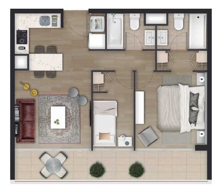 Venta Departamento SO 2D en suite 2B 1E 1B Estadio Nacional - &Ntilde;u&ntilde;oa