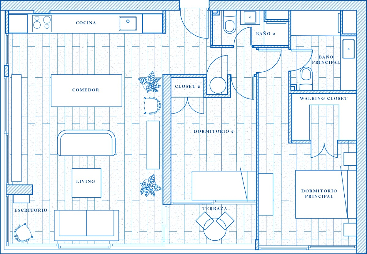 Arriendo Departamento SP 2D en suite Walk-in cl&oacute;set 2B Pedro de Valdivia - Providencia