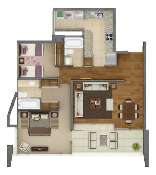 Venta Departamento P 2D en suite Walk-in cl&oacute;set 2B 1E 1B Tabancura - Vitacura