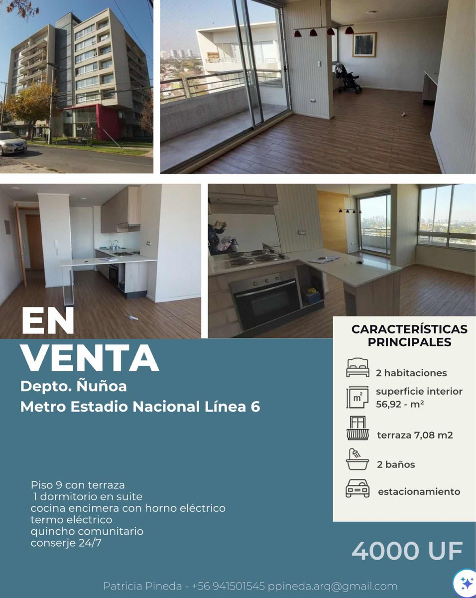 Venta Departamento 2D 2B 1E Estadio Nacional - &Ntilde;u&ntilde;oa