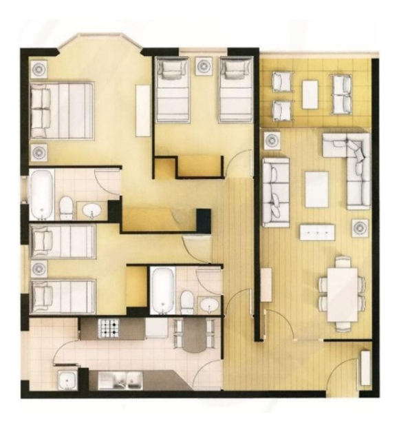 Venta Departamento O 3D en suite 2B 1E 1B Parque Juan XXIII - &Ntilde;u&ntilde;oa