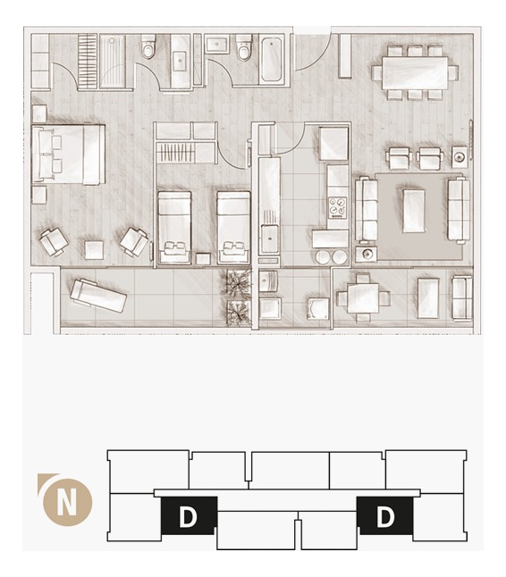 Venta Departamento P 2D en suite Walk-in cl&oacute;set 2B 1E 1B Puente Nuevo - Lo Barnechea