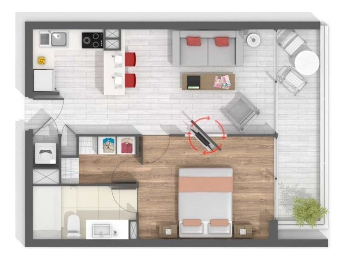 Venta Departamento S 1D en suite 1B 1B Metro Sim&oacute;n Bolivar - La Reina