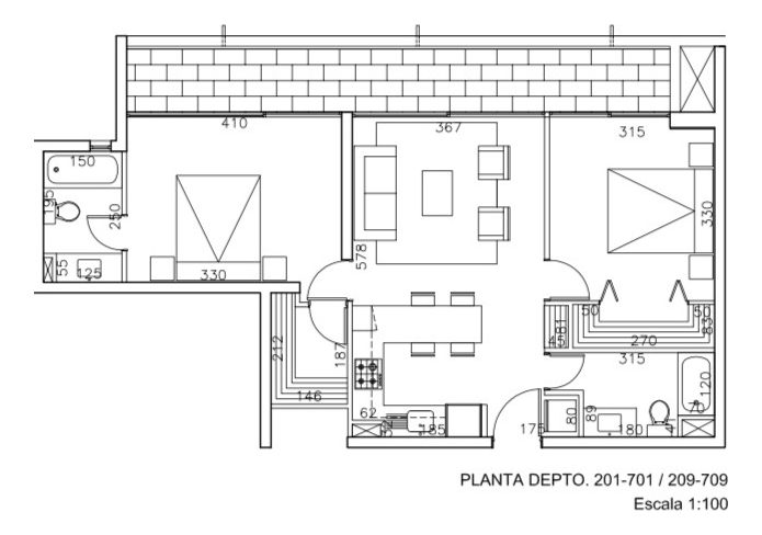 Arriendo Departamento P 2D en suite Walk-in cl&oacute;set 2B 1E 1B  - Providencia