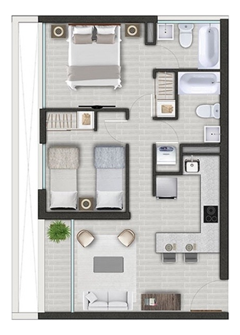 Venta Departamento P 2D en suite 2B 1E 1B Estadio Nacional - &Ntilde;u&ntilde;oa
