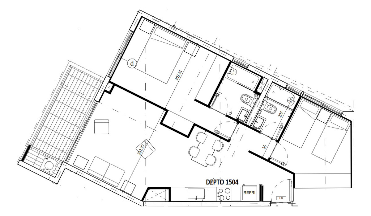Venta Departamento NO 2D 2B 1E 1B Diagonal Oriente - &Ntilde;u&ntilde;oa