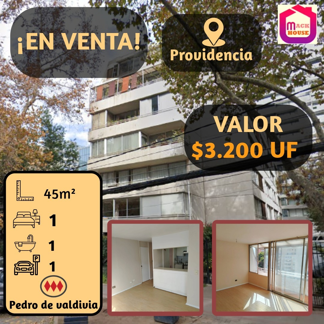Venta Departamento NO 1D 1B 1E Pedro de Valdivia - Providencia
