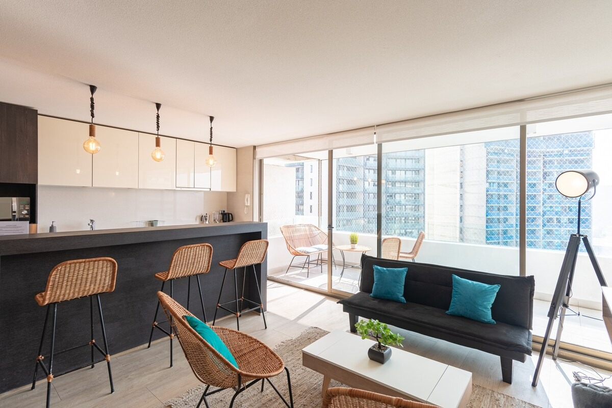 Arriendo Departamento O 2D en suite Walk-in cl&oacute;set 2B 1E 1B Parque Arauco - Las Condes