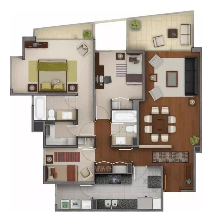 Venta Departamento O 3D en suite Walk-in cl&oacute;set 2B 1E 1Bd San Carlos de Apoquindo - Las Condes