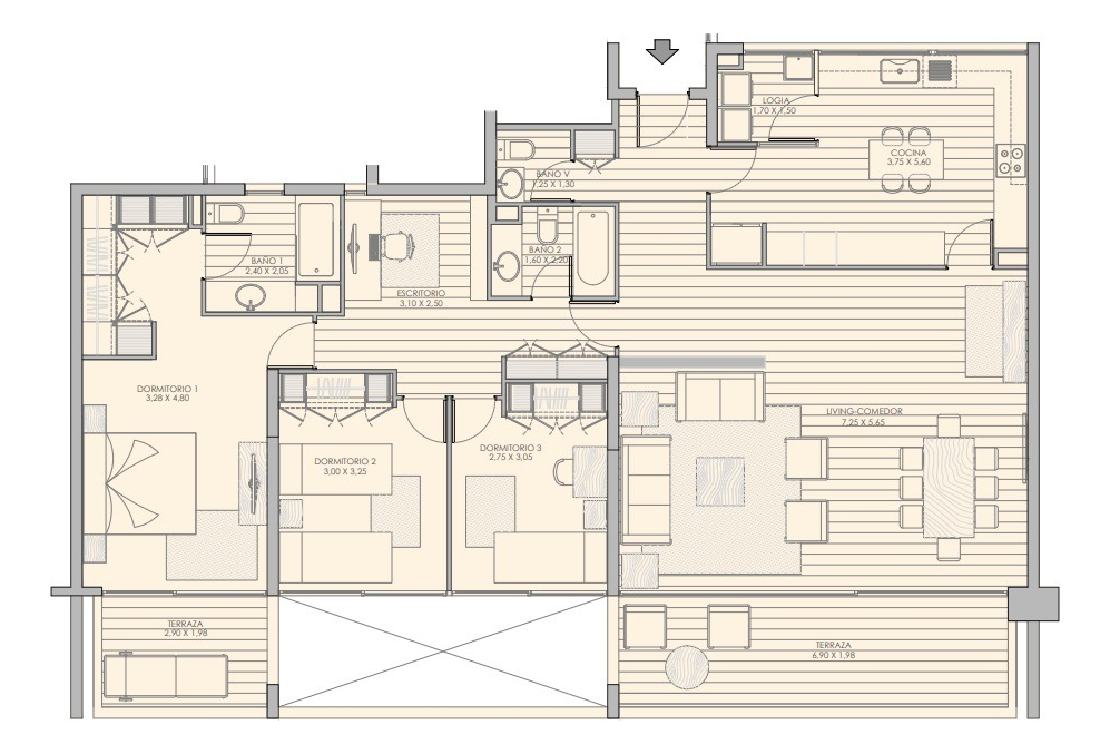 Arriendo Departamento N 3D 3B 2E 1B La Dehesa - Lo Barnechea