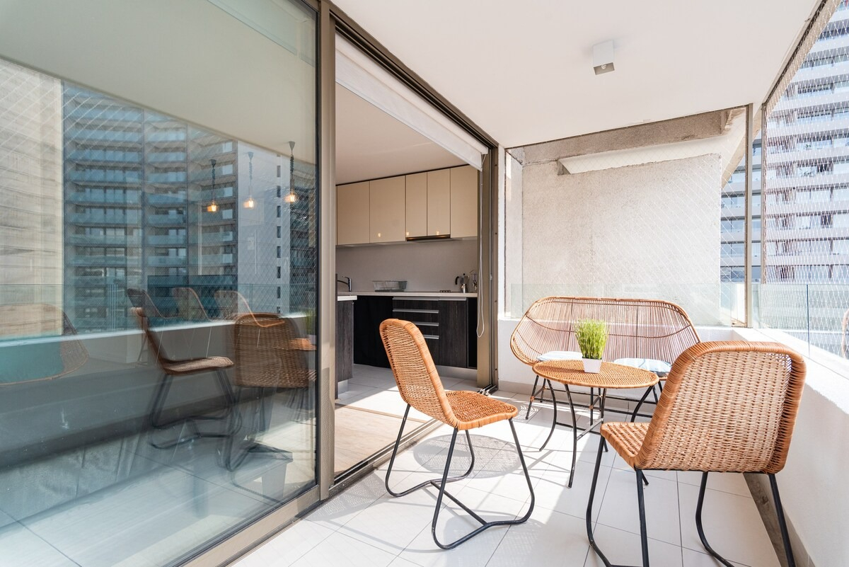 Arriendo Departamento O 2D en suite Walk-in cl&oacute;set 2B 1E 1B Parque Arauco - Las Condes