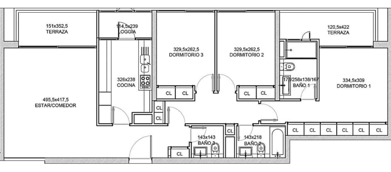 Arriendo Departamento N 3D en suite Walk-in cl&oacute;set 3B 1E 1B Las Lilas - Providencia