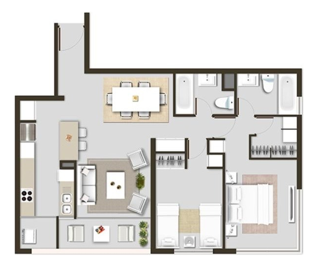 Arriendo Departamento SO 2D 2B 1E 2B Plaza Ega&ntilde;a - &Ntilde;u&ntilde;oa