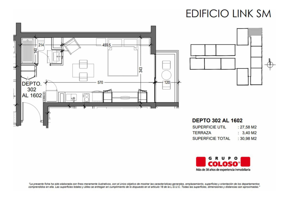 Venta Departamento 1D 1B Parque Padre Alberto Hurtado - Las Condes
