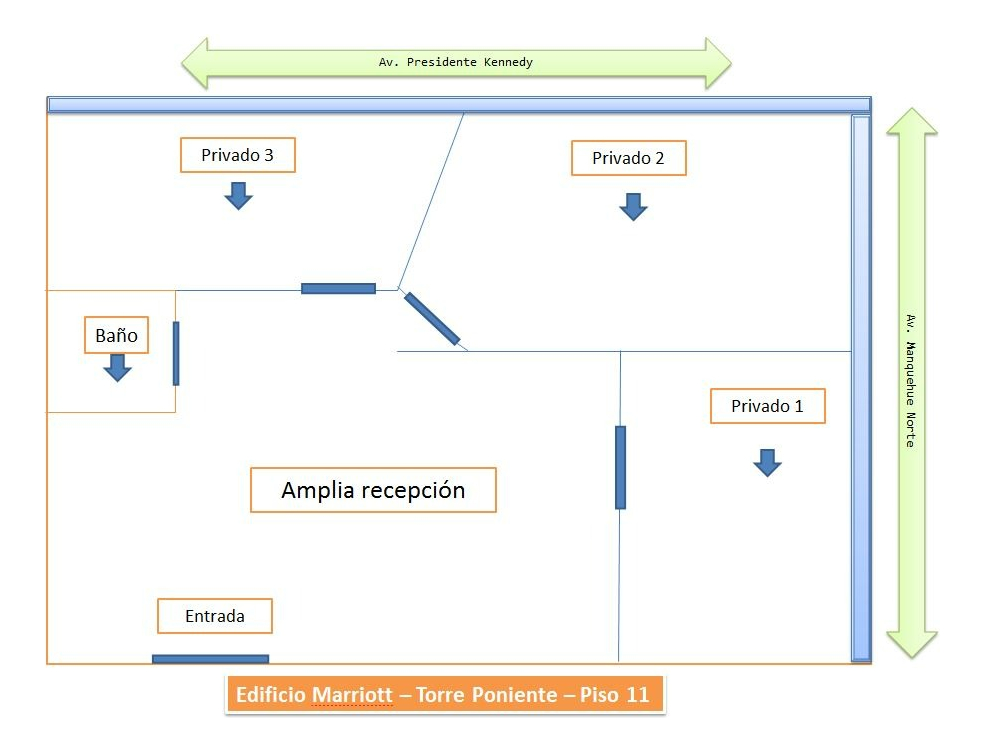 Arriendo Oficina NO 1B 2E 1B  - Las Condes