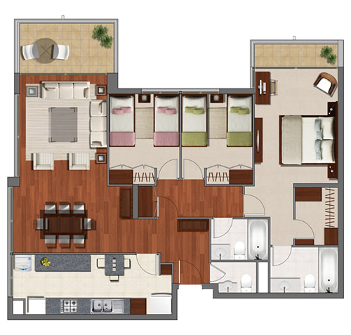 Venta Departamento 3D 3B 1E Sebasti&aacute;n Elcano - Las Condes