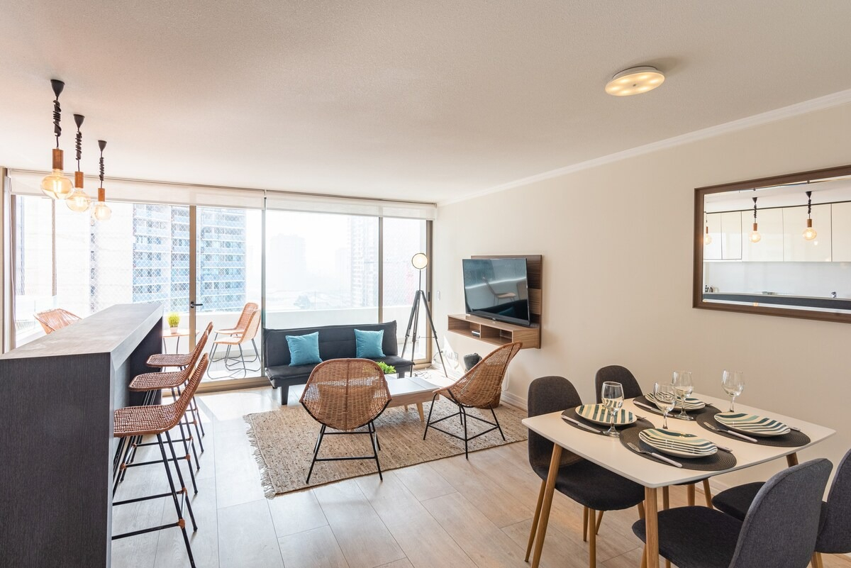 Arriendo Departamento O 2D en suite Walk-in cl&oacute;set 2B 1E 1B Parque Arauco - Las Condes