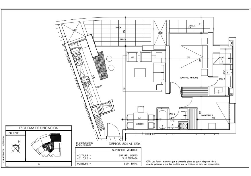 Arriendo Departamento NO 2D en suite 2B 1E 1B Pedro de Valdivia Norte - Providencia