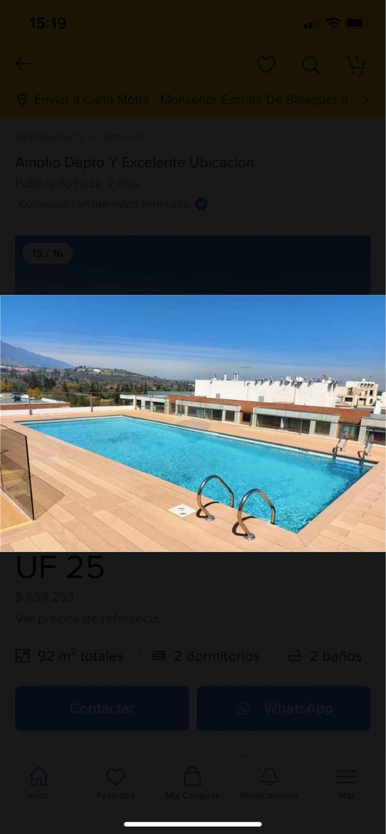 Venta Departamento 1D 1B 1E Mall Sport - Las Condes