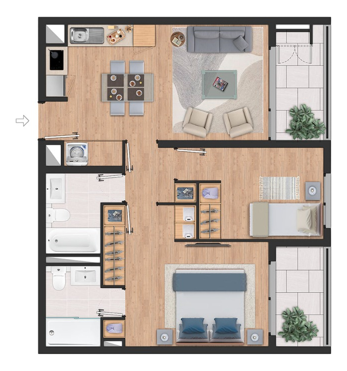 Venta Departamento P 2D 2B 1E 1B Metro &Ntilde;u&ntilde;oa - &Ntilde;u&ntilde;oa