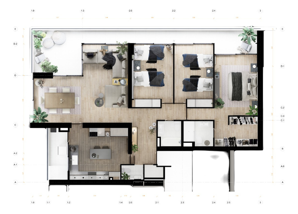 Venta Departamento SP 3D en suite Walk-in cl&oacute;set 3B 2E 1B Barrio El Golf - Las Condes