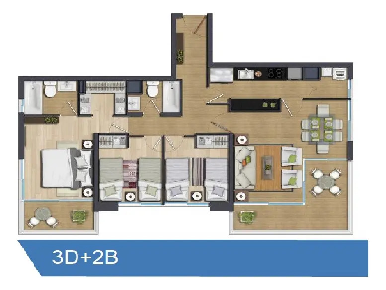 Venta Departamento NOSP 3D en suite Walk-in cl&oacute;set 2B 1E 1B Estadio Nacional - &Ntilde;u&ntilde;oa