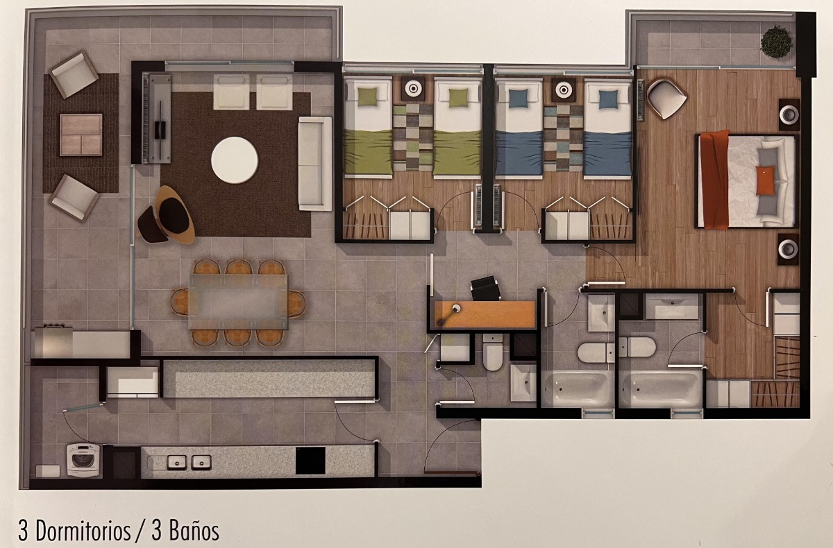 Arriendo Departamento NP 3D en suite Walk-in cl&oacute;set 3B 2E 1B In&eacute;s de Su&aacute;rez - Providencia