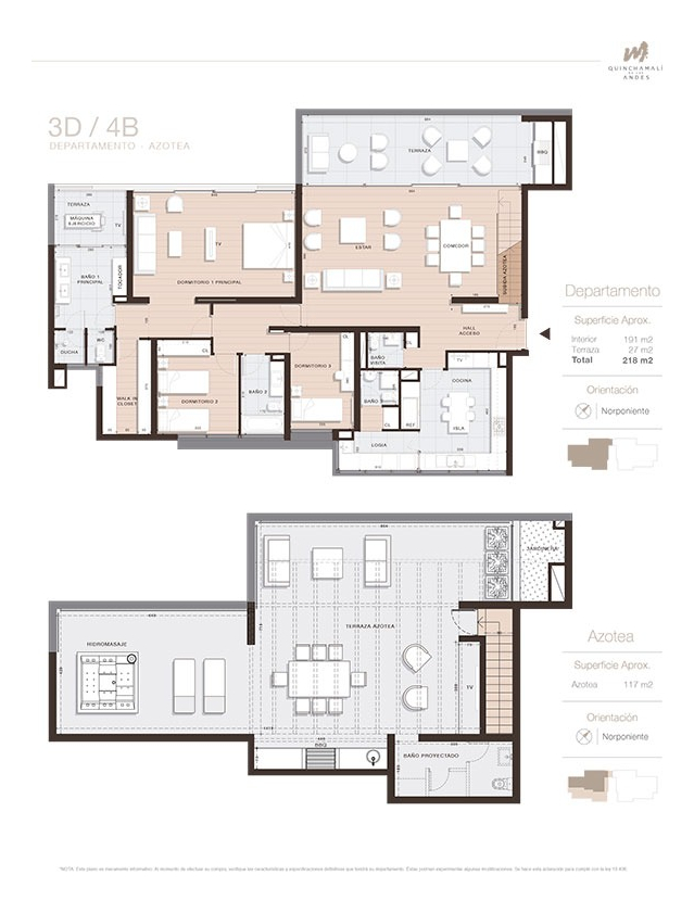 Venta Departamento 3D Quinchamal&iacute; - Las Condes