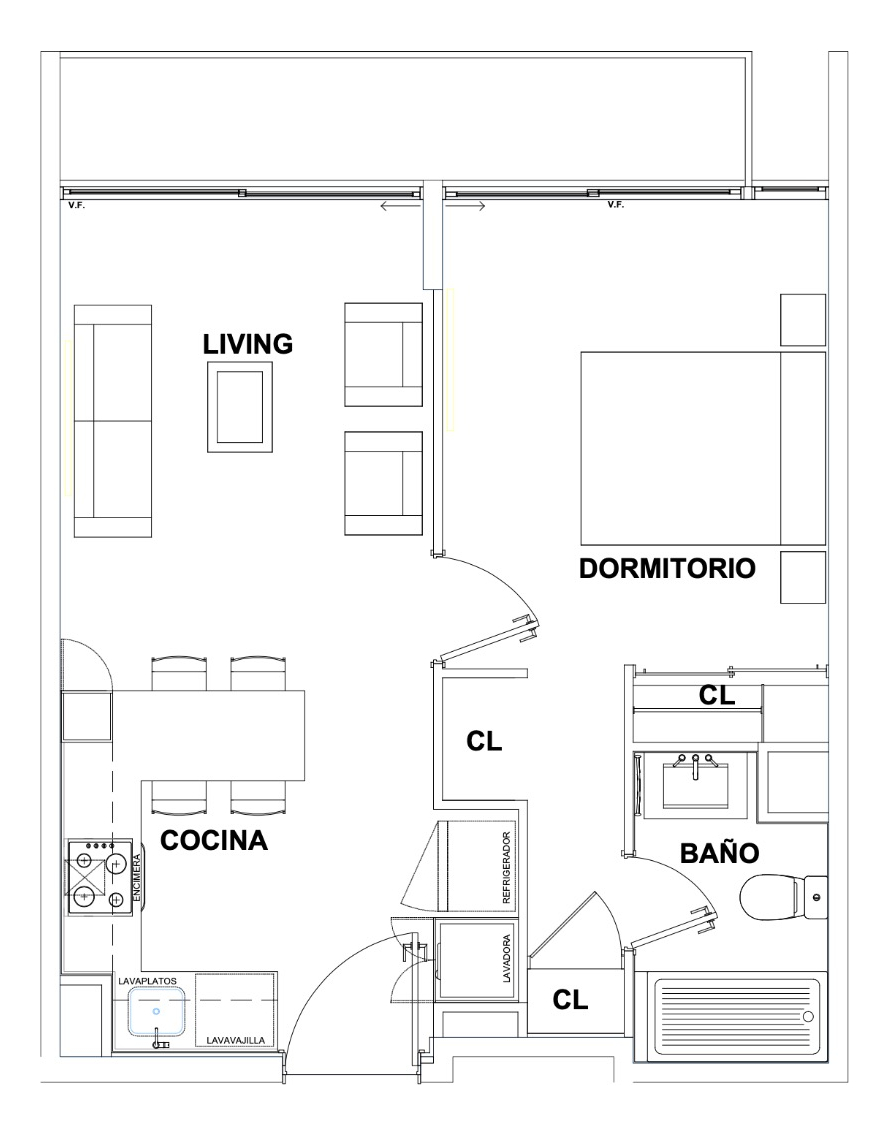 Venta Departamento N 1D en suite 1B 1E 1B Barrio Italia - Providencia