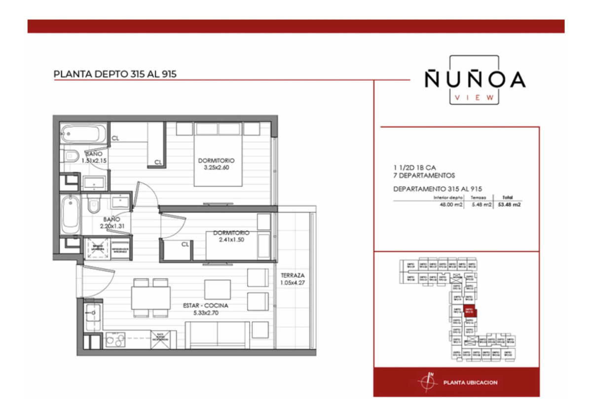 Venta Departamento 2D 2B 1E Parque San Eugenio - Metro &Ntilde;uble - &Ntilde;u&ntilde;oa